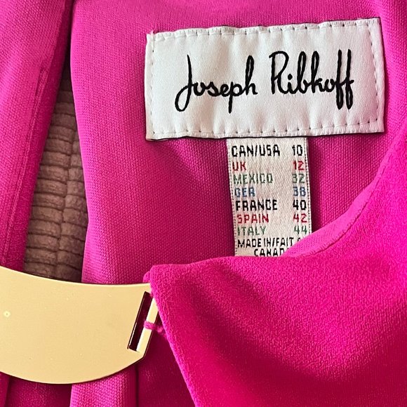 NWOT Joseph Ribkoff Fuschia Bat-Wing Dress - Picture 5 of 6